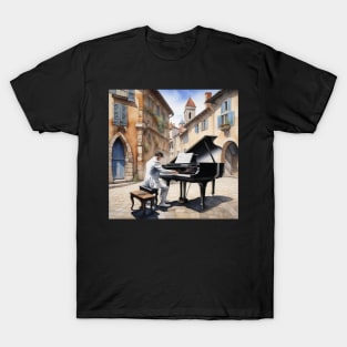 A Pianist Performing In A French Village T-Shirt